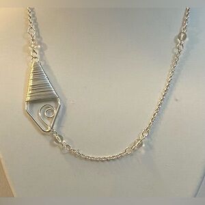 NEW Swarovski Silver plated wrap charm necklace